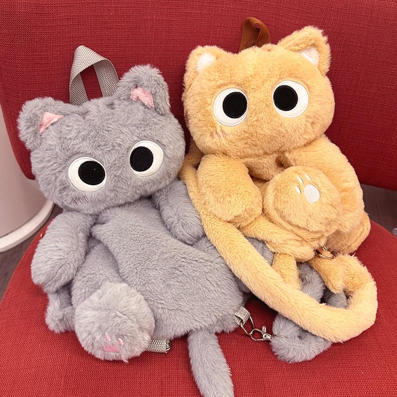 ねこキャラふわもこリュック猫グッズ|学生・通学・女子向けカートゥーンバッグ