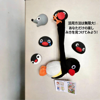 ピングーペンギン番犬ふわふわ収納ポーチイヤホンケースぬいぐるみリュックチャーム