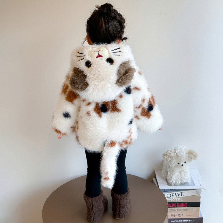 【愛され子猫】もこもこフェイクファーの厚手ベビーコート