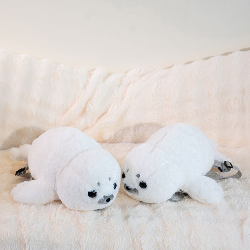 アザラシぬいぐるみリュック|ミニサイズで可愛い2WAYバッグ