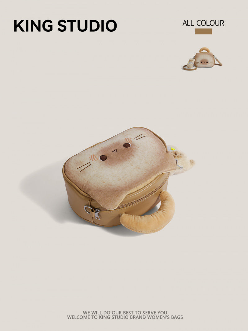 猫好き必見かわいいトーストキャットねこリュック猫グッズ&トート|小さめ手提げもOKな個性派多機能バッグ