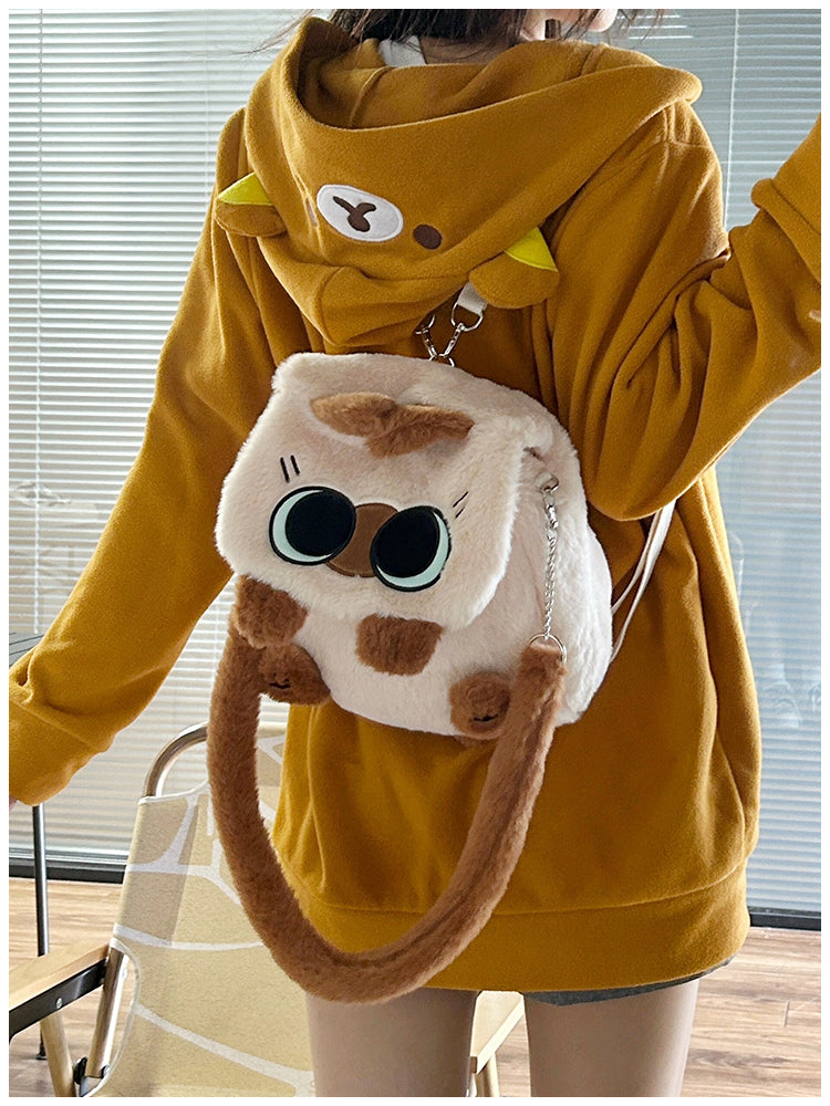 まめねこぬいぐるみ猫グッズリュック|通学・通勤に便利な2WAYタイプ