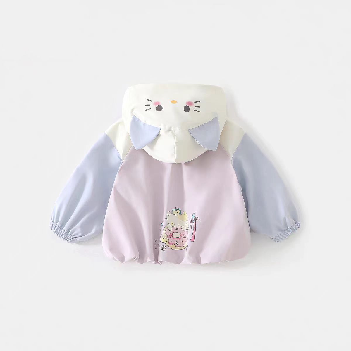 おしゃれかわいいガールズジャケットフード付き秋服