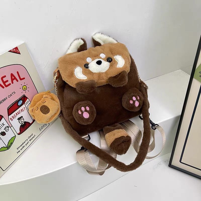 レッサーパンダぬいぐるみバッグ|リュック&ショルダー2WAY