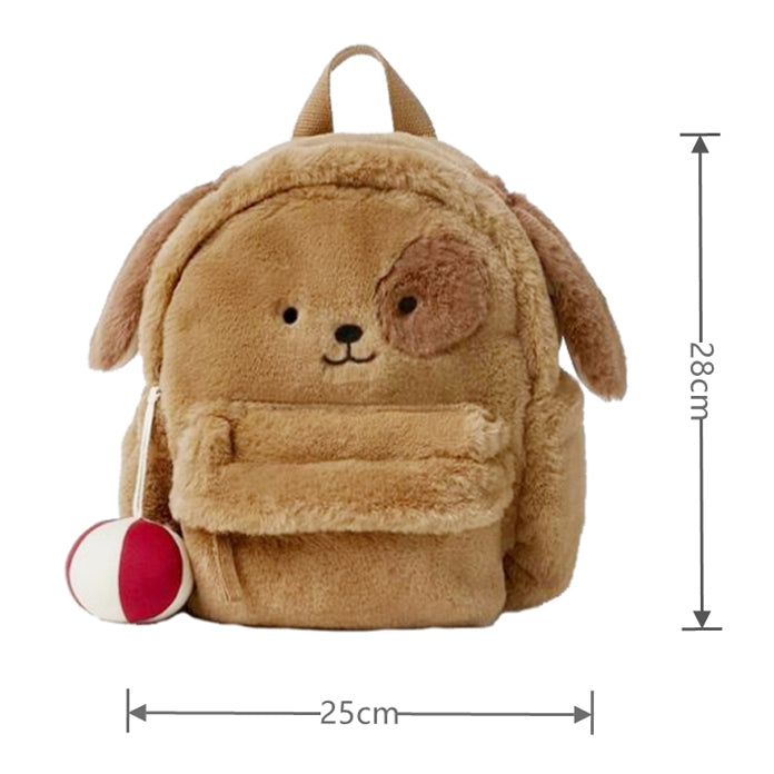 ふわもこ子犬リュック|ぬいぐるみ風ミニバックパック 学生・ガーリーコーデに