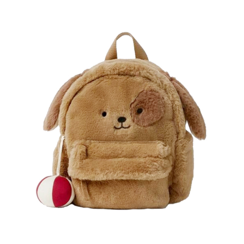 ふわもこ子犬リュック|ぬいぐるみ風ミニバックパック 学生・ガーリーコーデに