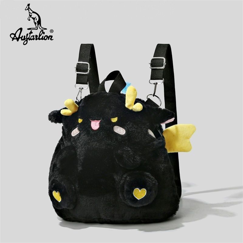 どんどんドラゴンリュック|ぬいぐるみ風もこもこバッグ