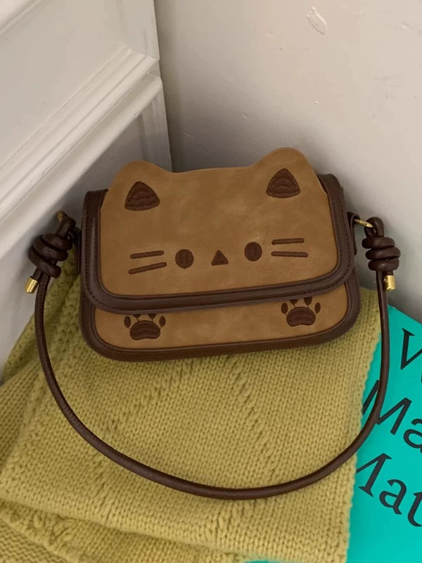Cat shoulder and tote bag | School style