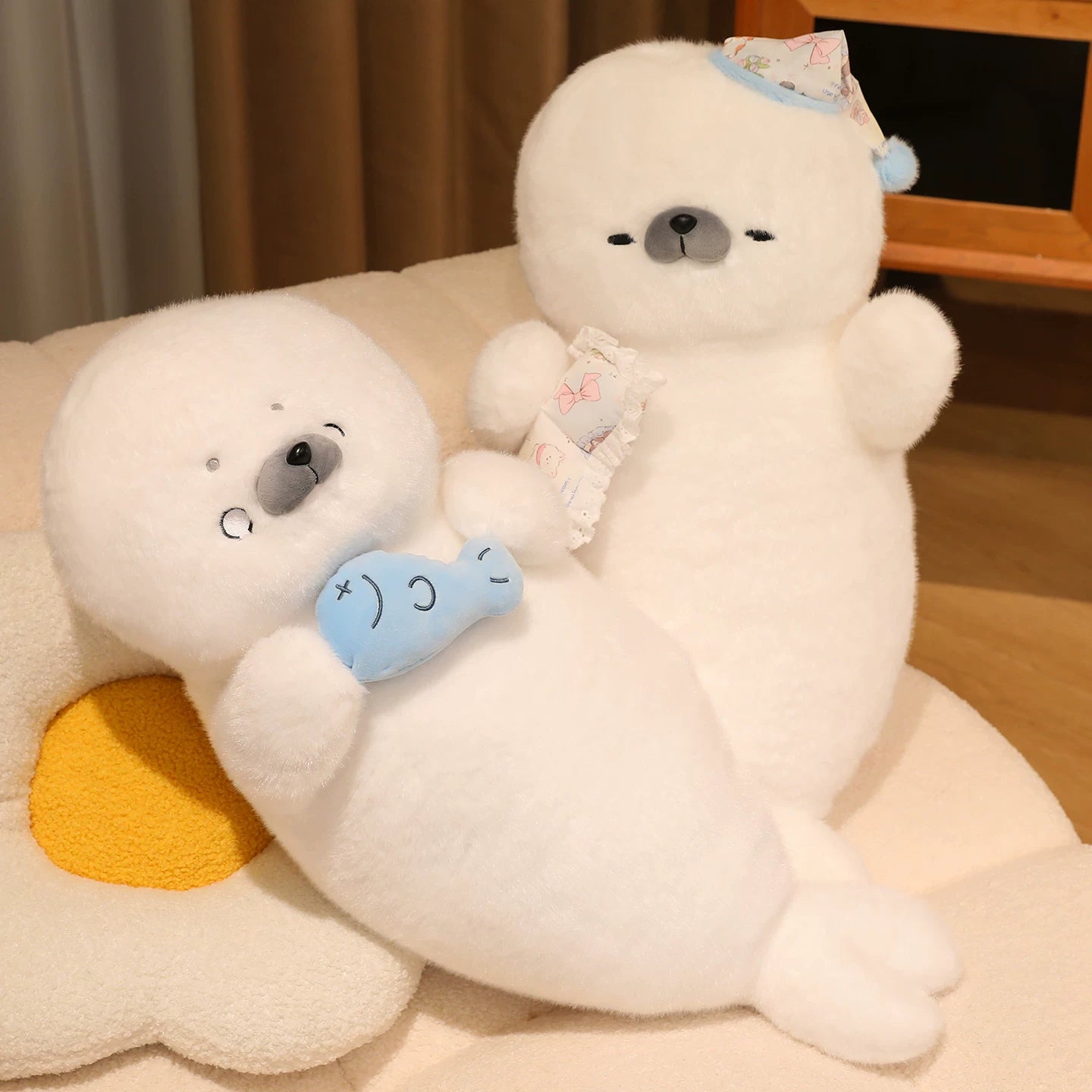抱きしめるだけで幸せ!特大アザラシのぬいぐるみ抱き枕|新年のギフト 抱きしめるだけで幸せ!特大アザラシのぬいぐるみ抱き枕|新年のギフト