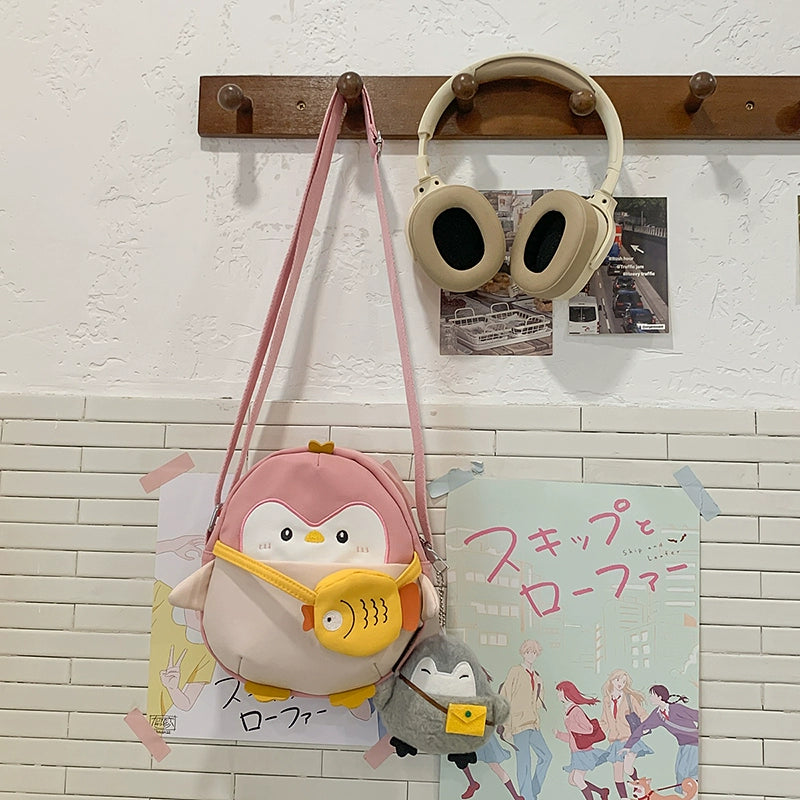 ペンギンぬいぐるみショルダーバッグ|学生・女の子向け高見えカジュアル