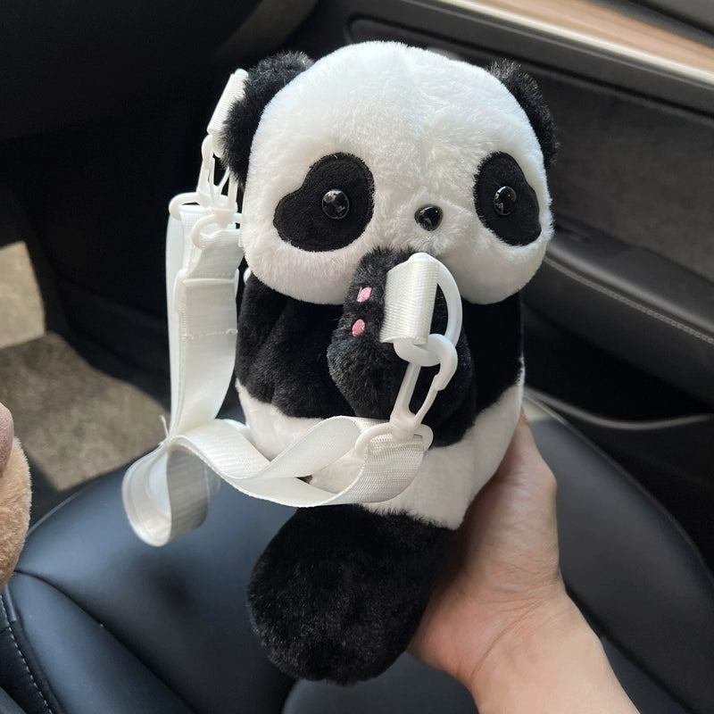 Capybara & Panda Plush 2-Way Shoulder Bag | Cute Character Bag