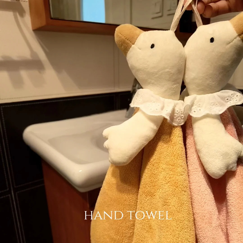 アヒル形超吸水ハンドタオル吊り下げ式珊瑚フリース