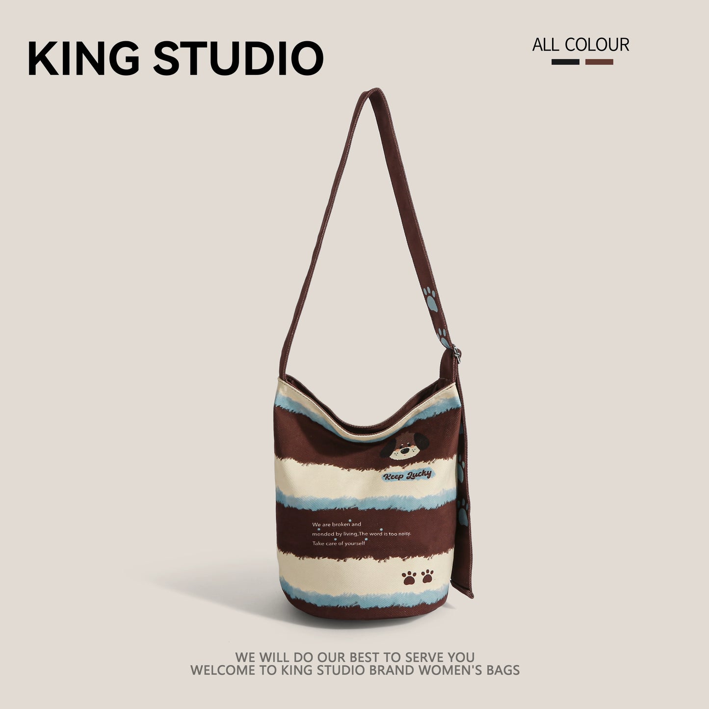 ねこイラスト水筒バッグ|帆布&ショルダータイプ