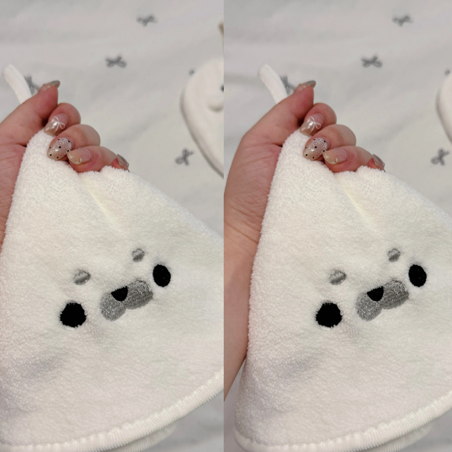 掛けるだけで癒やし! ころころアザラシの吸水タオル