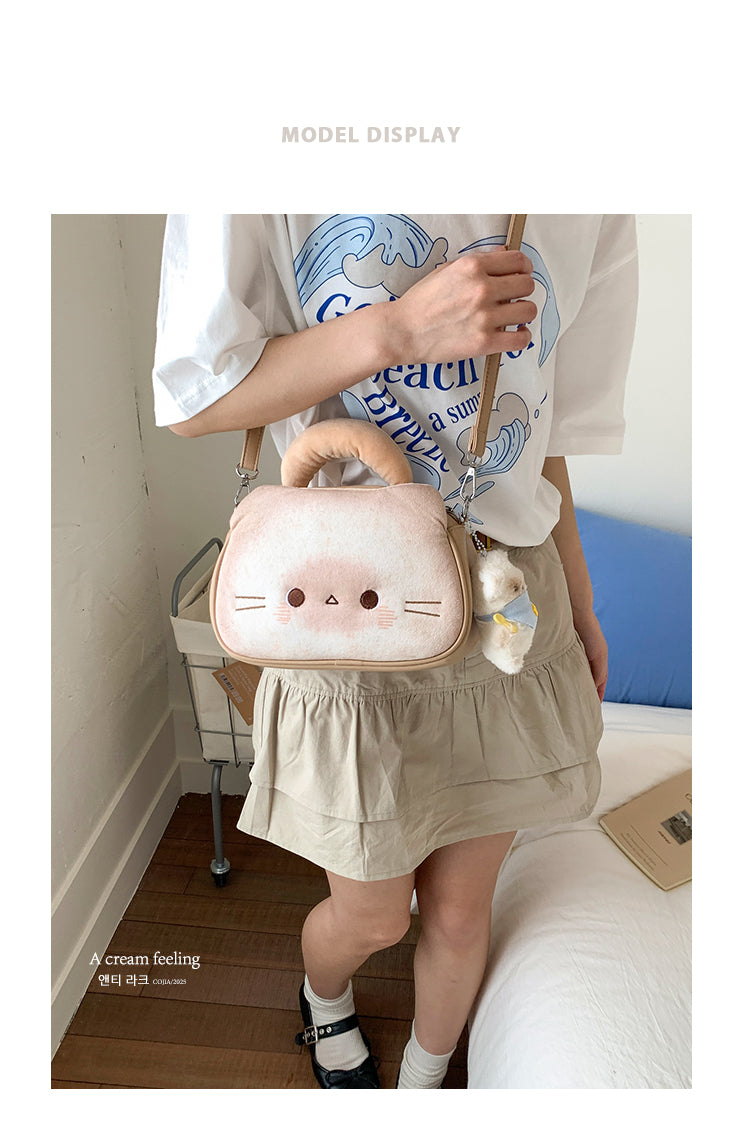 ねこトースト猫グッズキャットショルダーバッグ|小さめ手提げ&斜めがけOK
