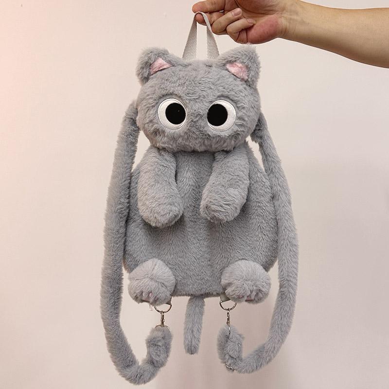 ねこキャラふわもこリュック猫グッズ|学生・通学・女子向けカートゥーンバッグ
