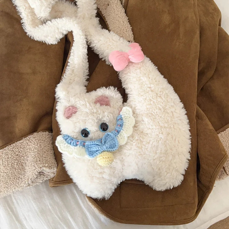 猫ぬいぐるみショルダーバッグ 通勤通学 おしゃれ女子向け 可愛い肩