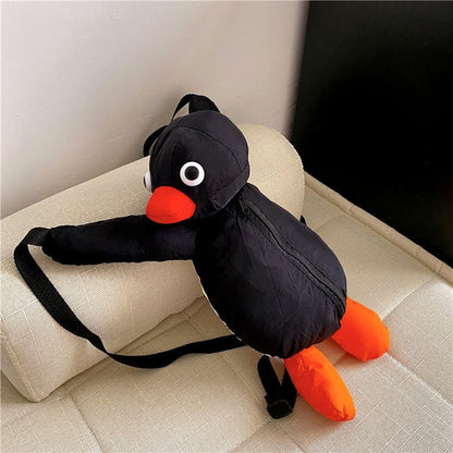 ペンギンファミリーぬいぐるみリュック｜大容量かわいいバッグ