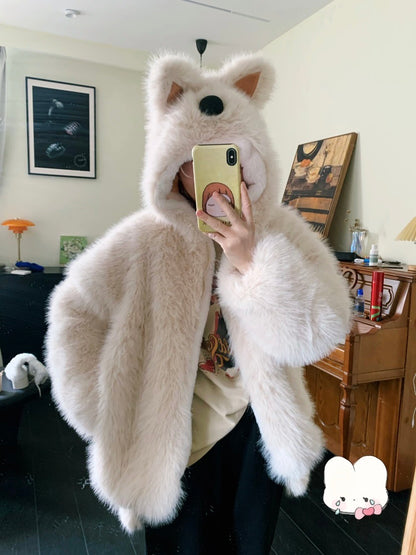 注文殺到中！ウェスティ子犬なりきりふわふわアウター