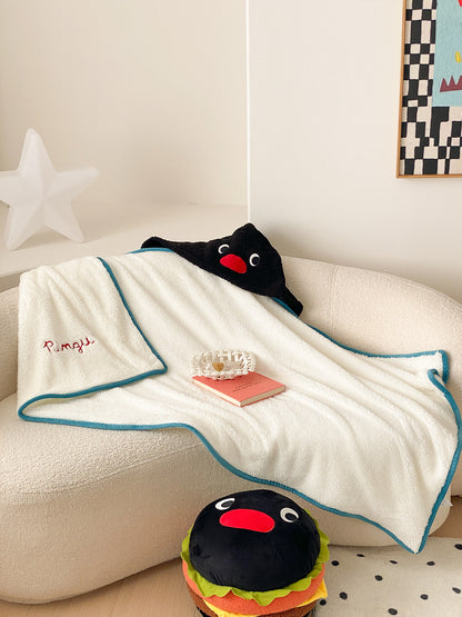 ピングーペンギンフード付きマントポンチョオールシーズン冷房対策オフィス寮用