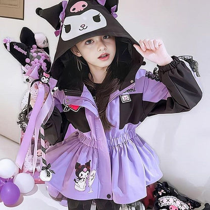 クロミデザインの女の子向け中綿入り防寒アウター