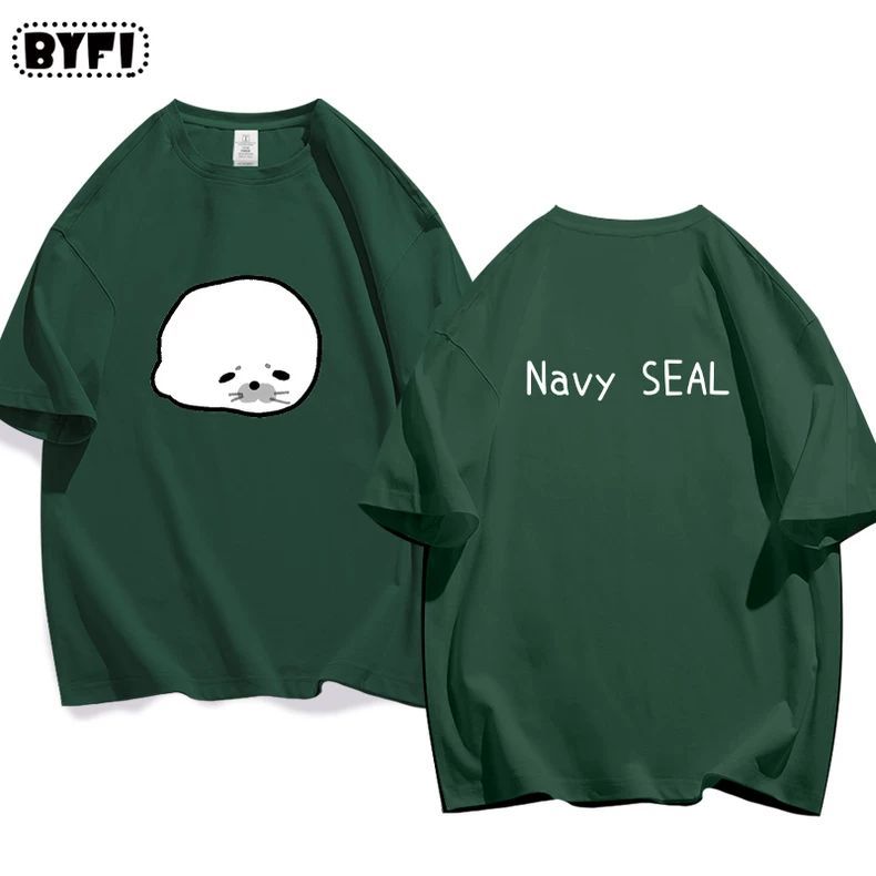 アザラシプリント半袖Tシャツ