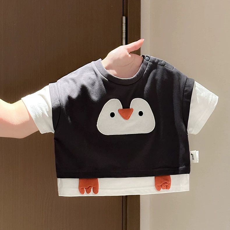 【SNS話題】ペンギン重ね着風セットアップ