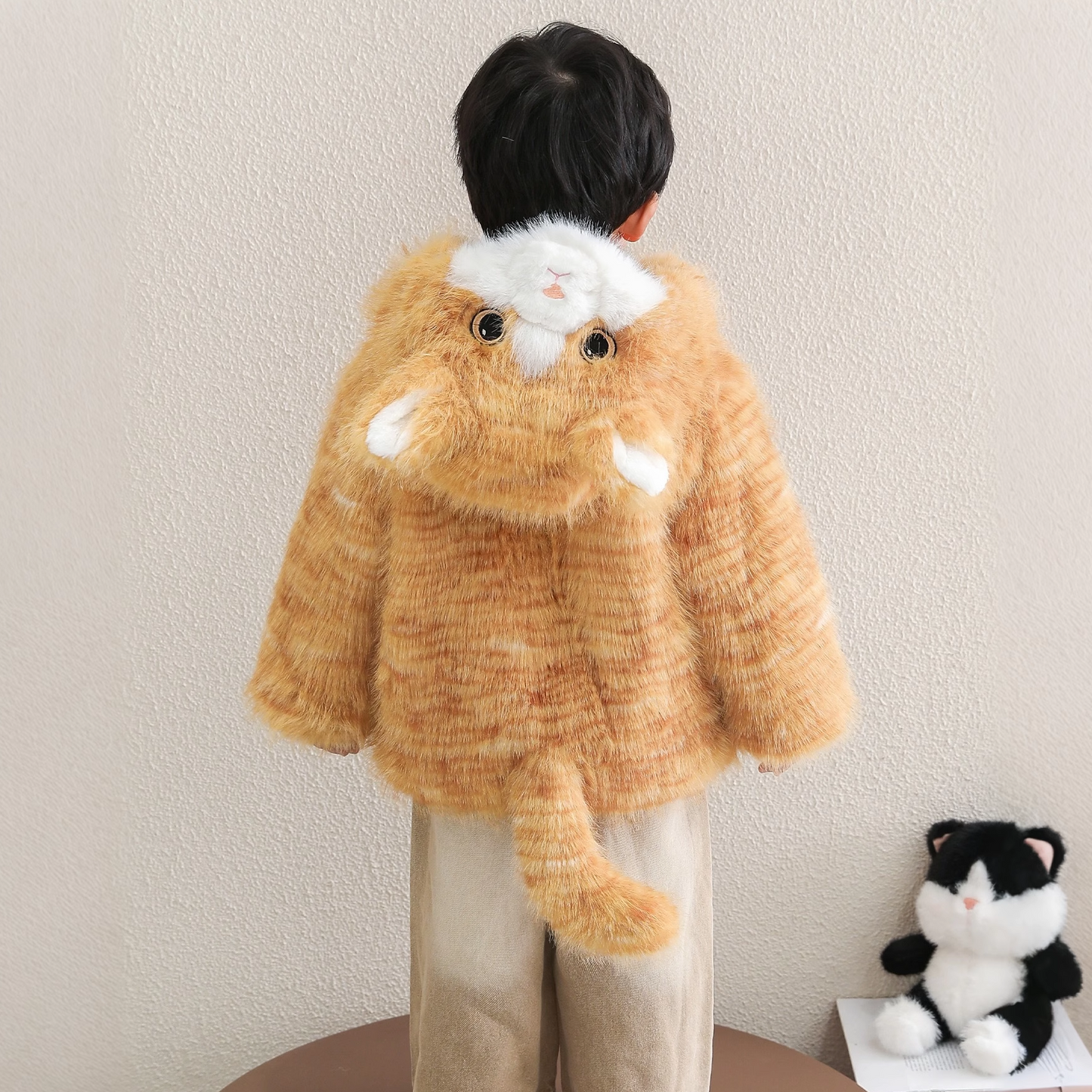 【上質】親子でお揃いもふもふ猫耳ショートコートベビー・キッズ