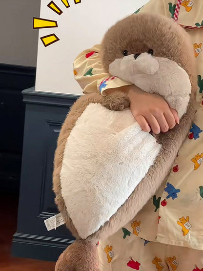 【至福の抱き心地】もっちりアザラシ抱き枕｜癒やしの特大海獺ぬいぐるみ