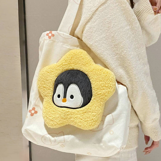 ペンギンぬいぐるみ×キャンバストートセット｜授業もお出かけもOK