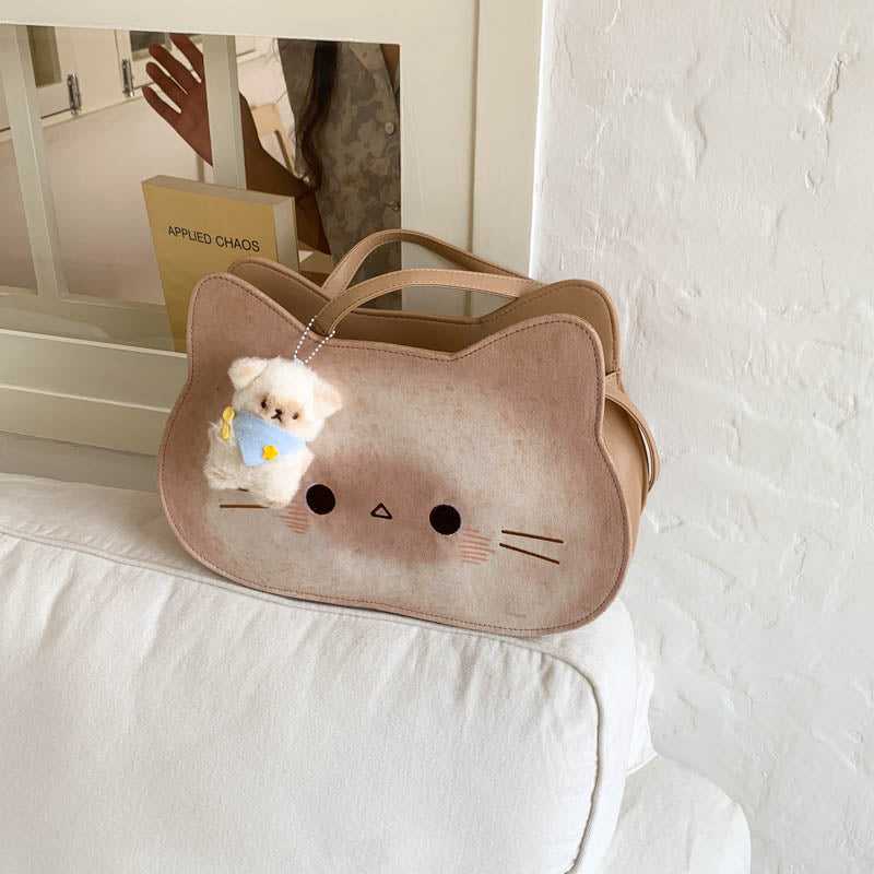 猫好き必見猫グッズかわいいトーストキャットデザインねこリュック｜大容量レトロ風 通勤通学OK