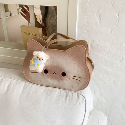 猫好き必見猫グッズかわいいトーストキャットデザインねこリュック｜大容量レトロ風 通勤通学OK