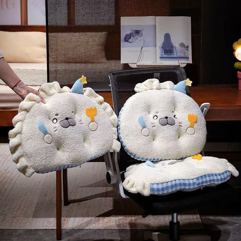 かわいいアザラシクッションオフィス長時間座り対策癒しお尻サポートチェアパッド