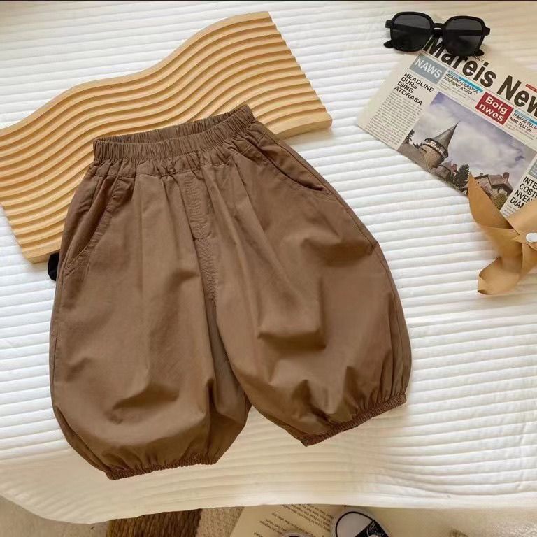 通気性男の子夏用薄手韓国風バルーンパンツ七分丈