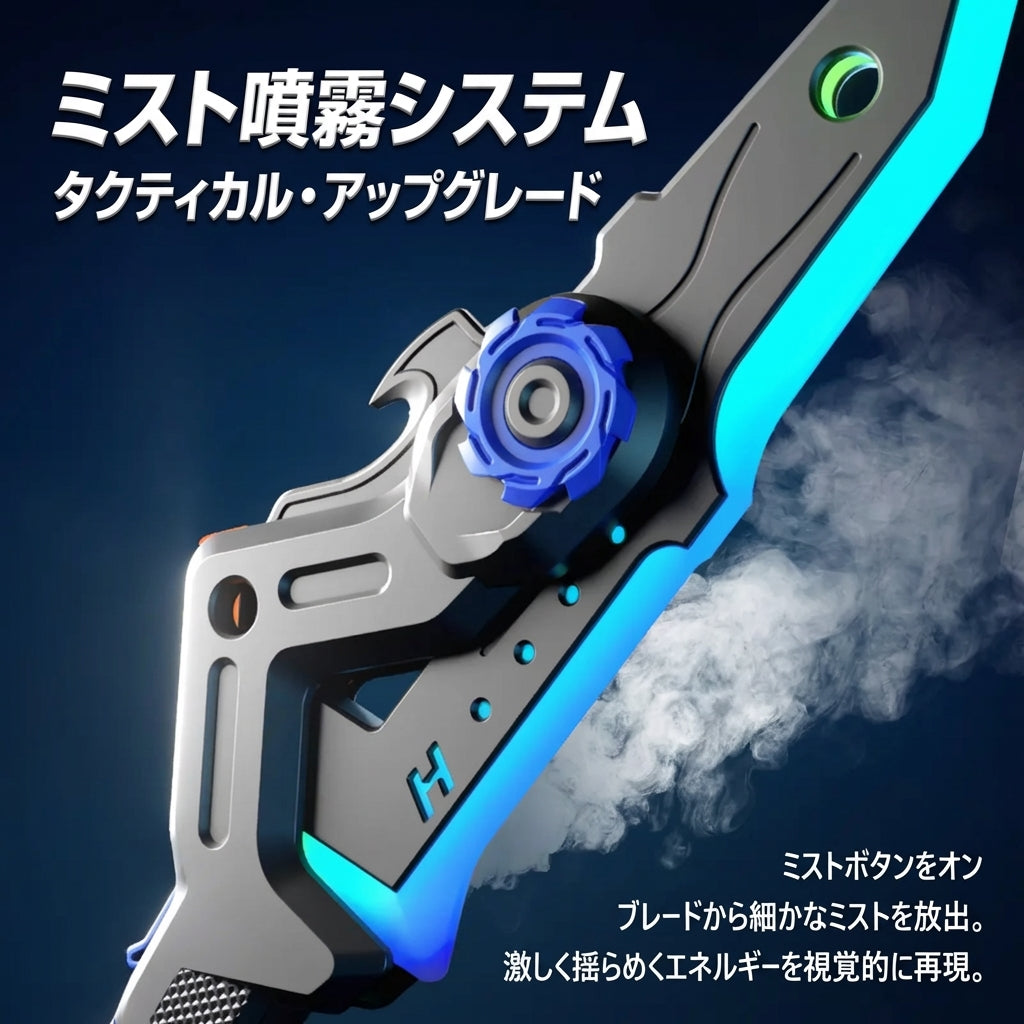 【2in1変形】光剣と重斧の2つを楽しめる！光る電動変形バトルアックス＆ソード