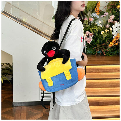 【一緒にお出かけ】ピングーのぬいぐるみトラベルリュック