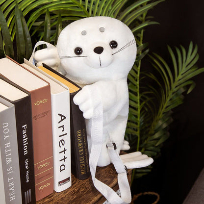 アザラシぬいぐるみリュック｜ミニサイズで可愛い癒し系バッグ