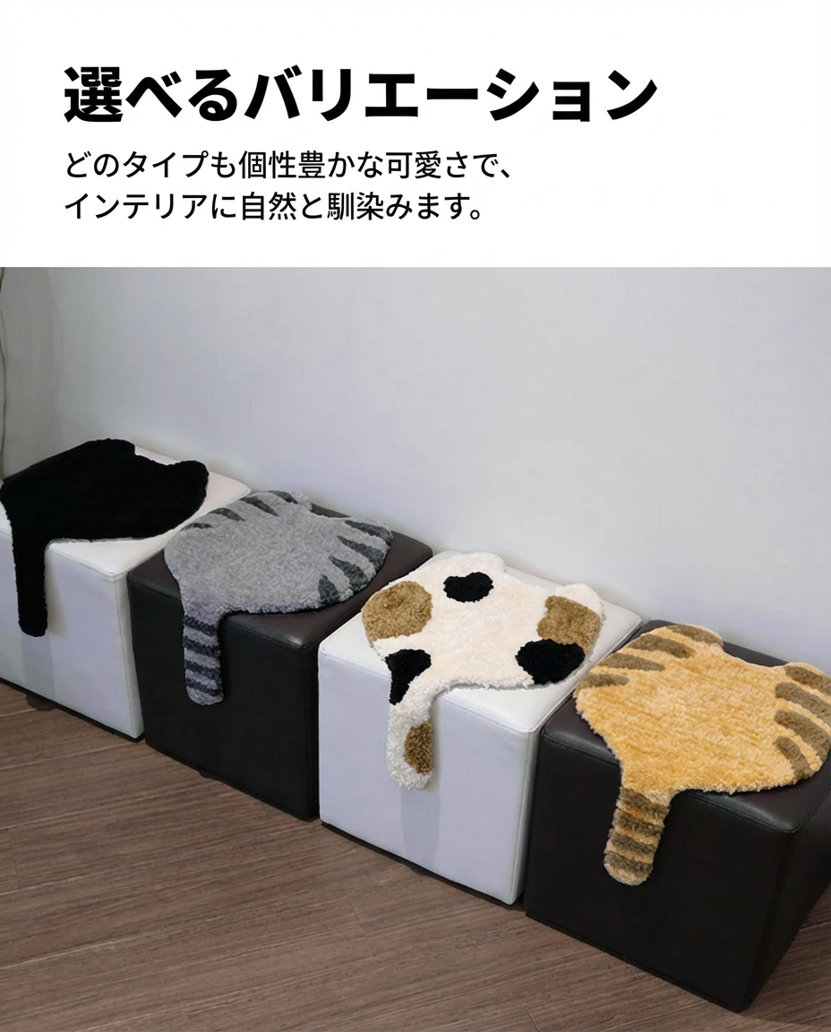 猫しっぽ付きふわもこ座布団多機能チェアパッド自分へのご褒美ギフト