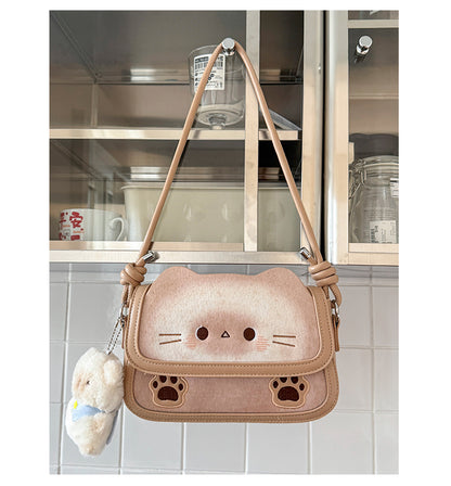 ねこトーストデザイン ミニバッグ猫グッズ｜手提げ＆斜めがけ対応 小さめショルダー