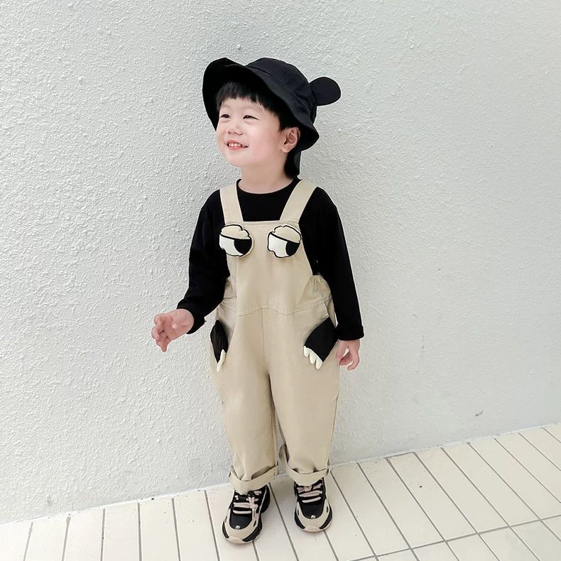 おしゃれ恐竜男児サロペット新作秋子供服