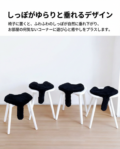 猫しっぽ付きふわもこ座布団多機能チェアパッド自分へのご褒美ギフト