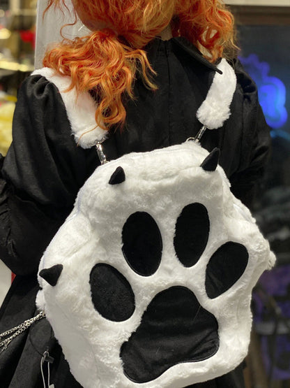 肉球デザインのふわもこ猫グッズリュック｜大容量で可愛い通学バッグ