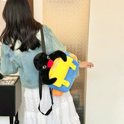 【一緒にお出かけ】ピングーのぬいぐるみトラベルリュック