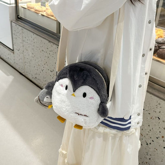 【クセ强可愛い】企鹅のぬいぐるみミニ斜めがけバッグ