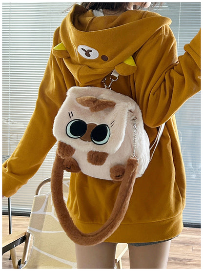 まめねこぬいぐるみ猫グッズリュック｜通学・通勤に便利な2WAYタイプ