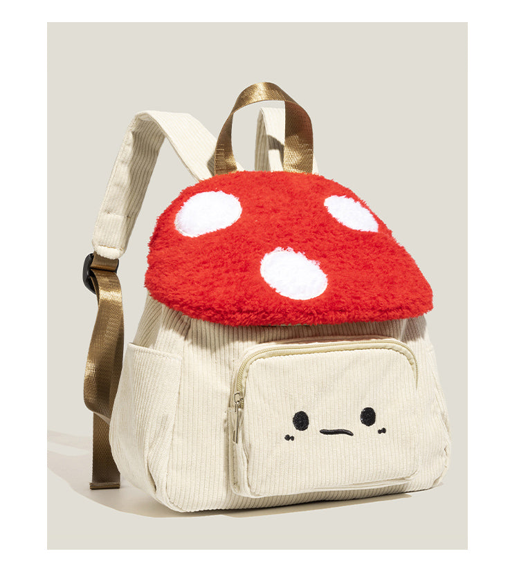 きのこぬいぐるみリュック｜ふわふわ小さめバックパック