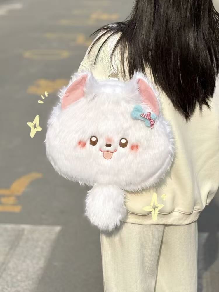 サモエドぬいぐるみリュック｜ふわもこ可愛い大容量バッグ