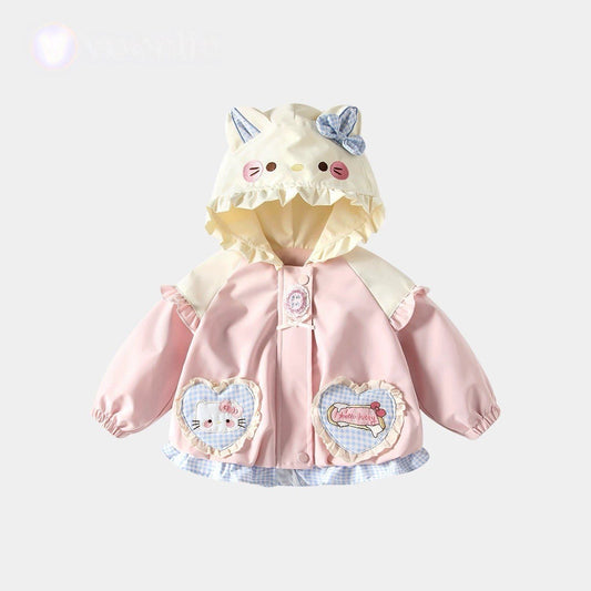 お洒落可愛い女の子春物ジャケット子供服プリンセス風アウター