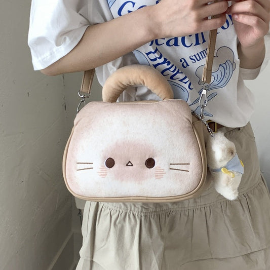 ねこトースト猫グッズキャットショルダーバッグ｜小さめ手提げ＆斜めがけOK