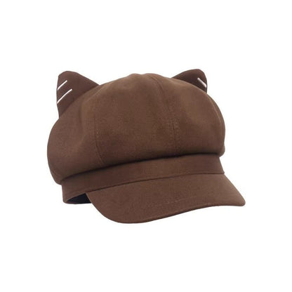 Beret with ears | A feminine hat for fall and winter that makes your face look smaller